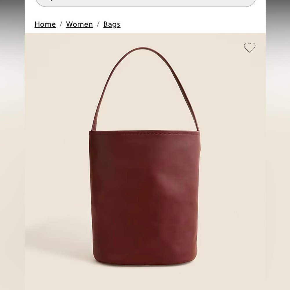 SOLD J. Crew Berkeley Bucket Bag in Port Wine Burgundy Color